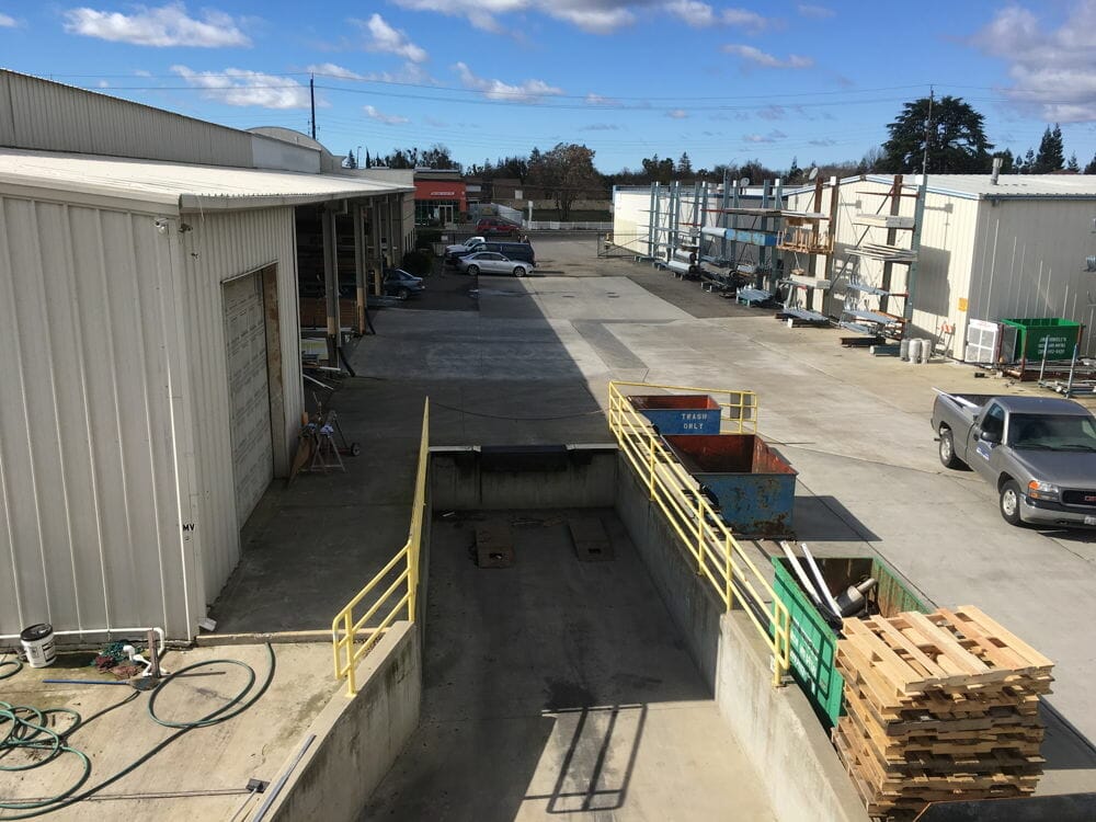 Barton Overhead Door Modesto yard.