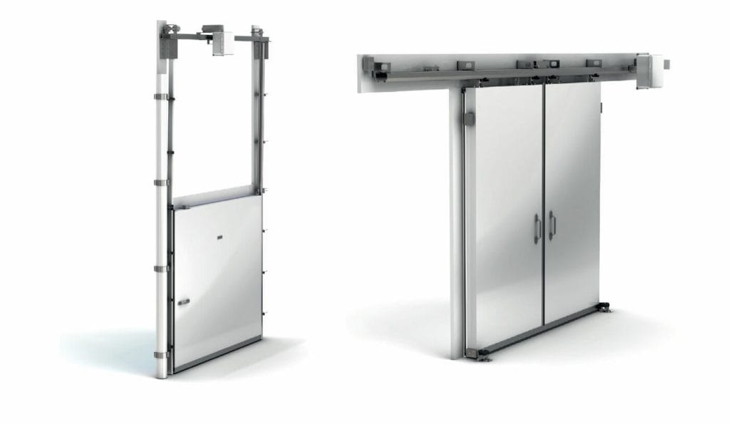 biparting and vertical lift freezer doors