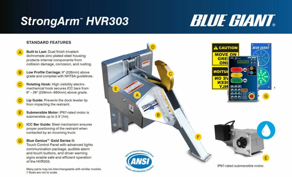 Screenshot of blue giant strong arm brochure