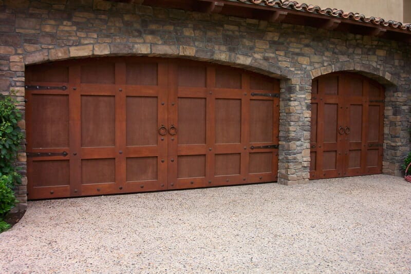 custom carriage house doors with hardware