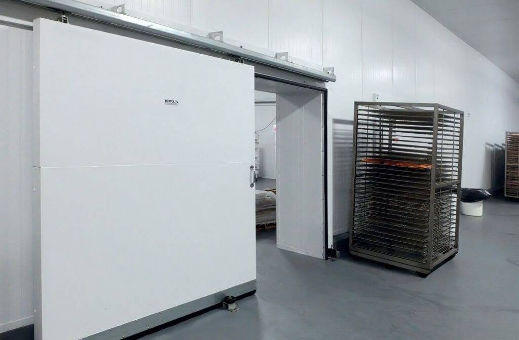 Hercules Freezer Door horizontal sliding installed