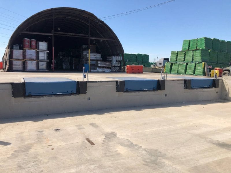Three Loading Dock levelers installed in stockton