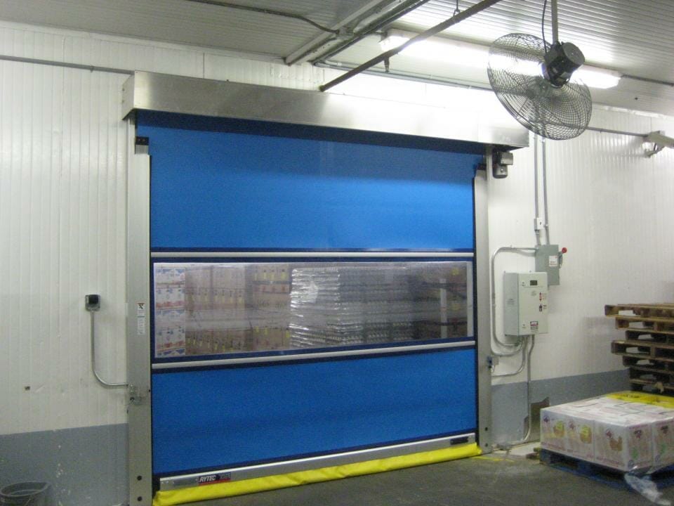 Blue Predadoor High speed door installed